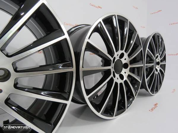 Jantes Look  Mercedes Turbine 17 x 7.5 et45 5x112 Pretas + Polidas - 5