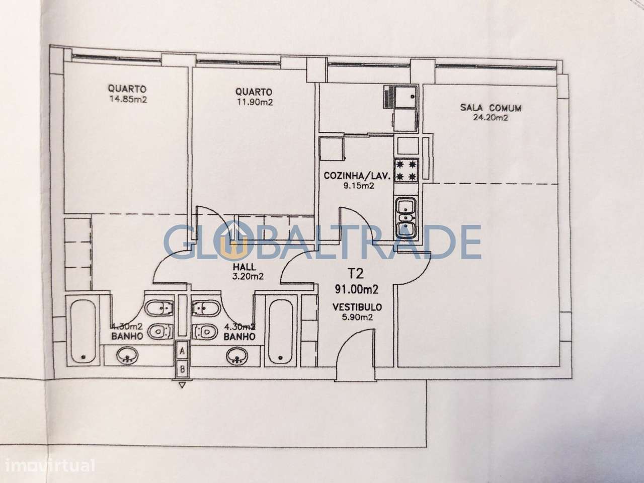 Apartamento T2 em Moreira da Maia-33