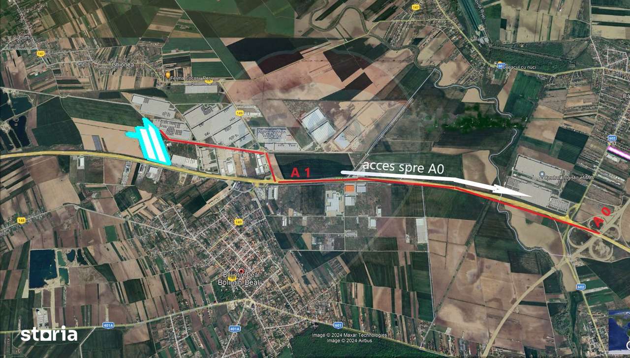 Teren intravilan 93,000mp / Autostrada A1/km 23 - Imagine principală: 2/10