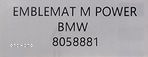 NOWY ORYGINALNY EMBLEMAT ZNACZEK NAPIS BMW M POWER - 8058881 - 6