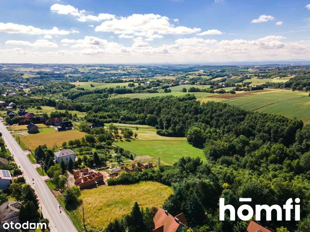 Widokowa działka + projekt i rozpoczęta budowa - Pełny obrazek: 2/11