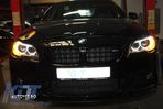 Faruri Full LED Bi-Xenon Angel Eyes compatibil cu BMW 5 Series F10/F11 (2011-2013) LCI Facelift Look - 3