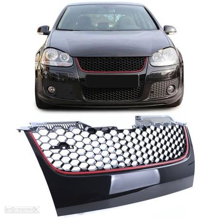 Grelha frontal VW Golf V 5 (2004-2009) Look GTI - 1