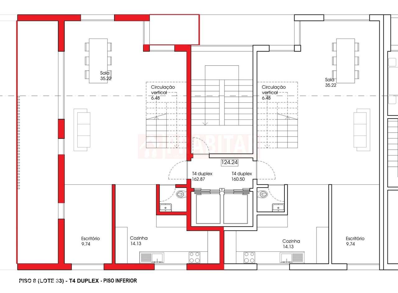 APARTAMENTO T4 DUPLEX NOVO COM TERRAÇO NA COBERTURA À SOLUM - CEDRO RE-25