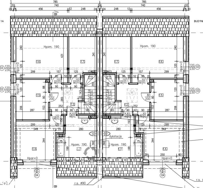 Dom jednorodzinny bliźniak stan deweloperski - Pełny obrazek: 4/4