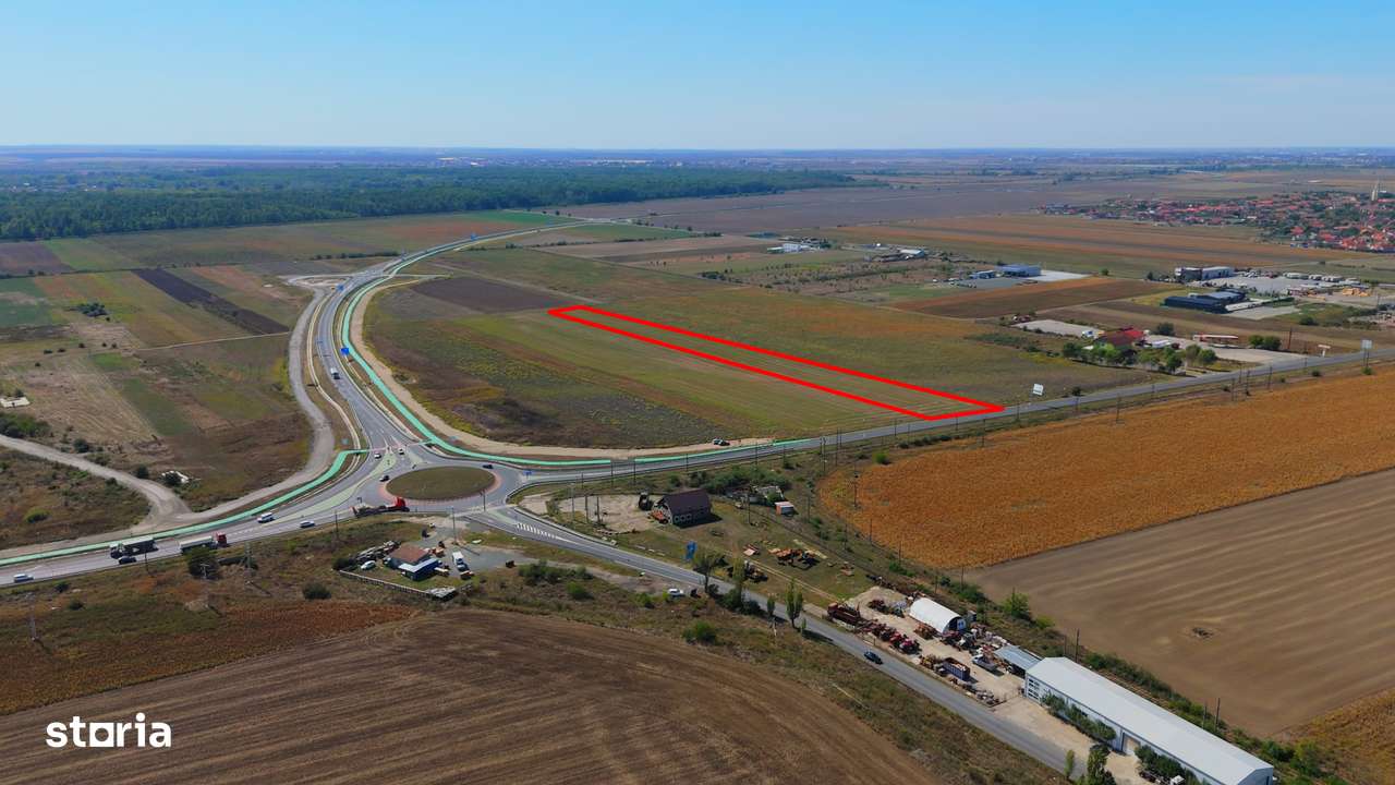 Teren de vânzare — 10.000 mp - la DN/E68 | acces din DN 69B — Arad-10