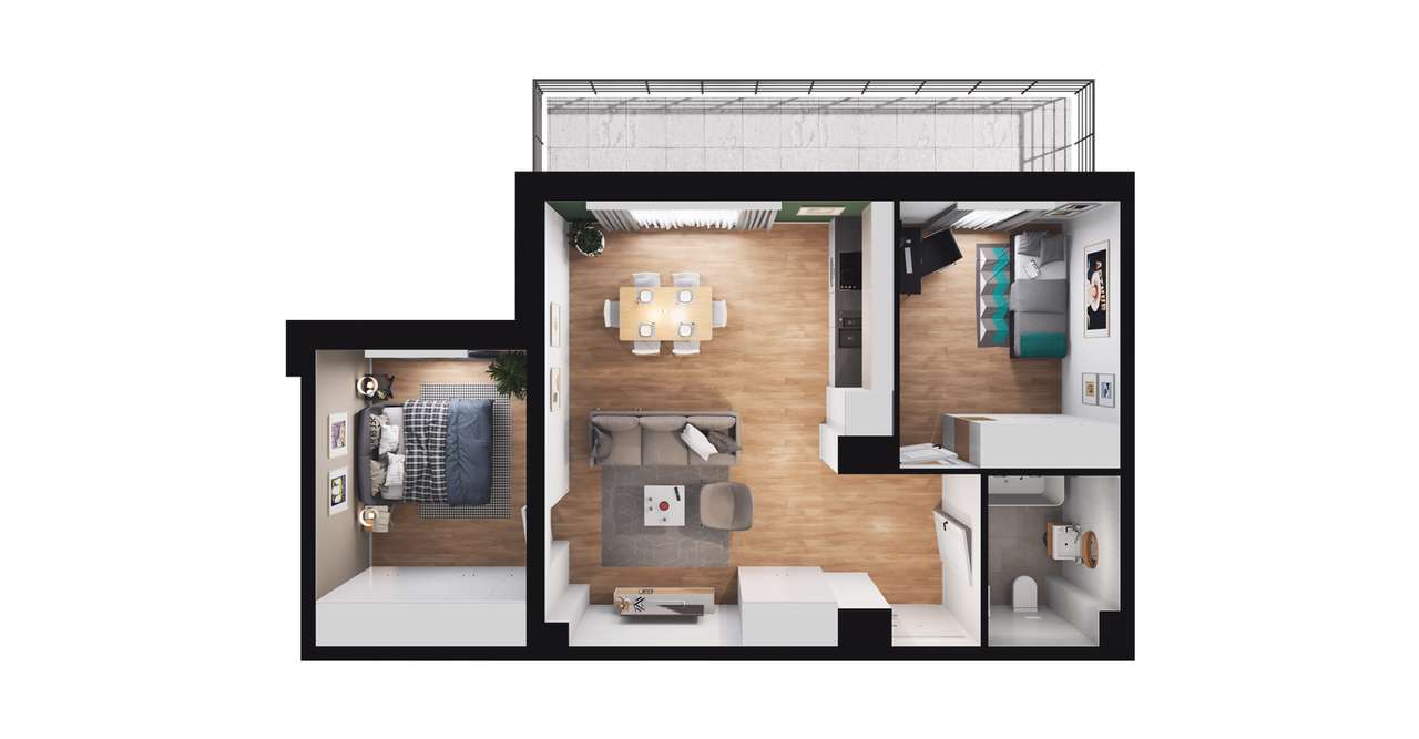 Fokus Bielany  | mieszkanie 3-pok. | 6 - Pełny obrazek: 3/8