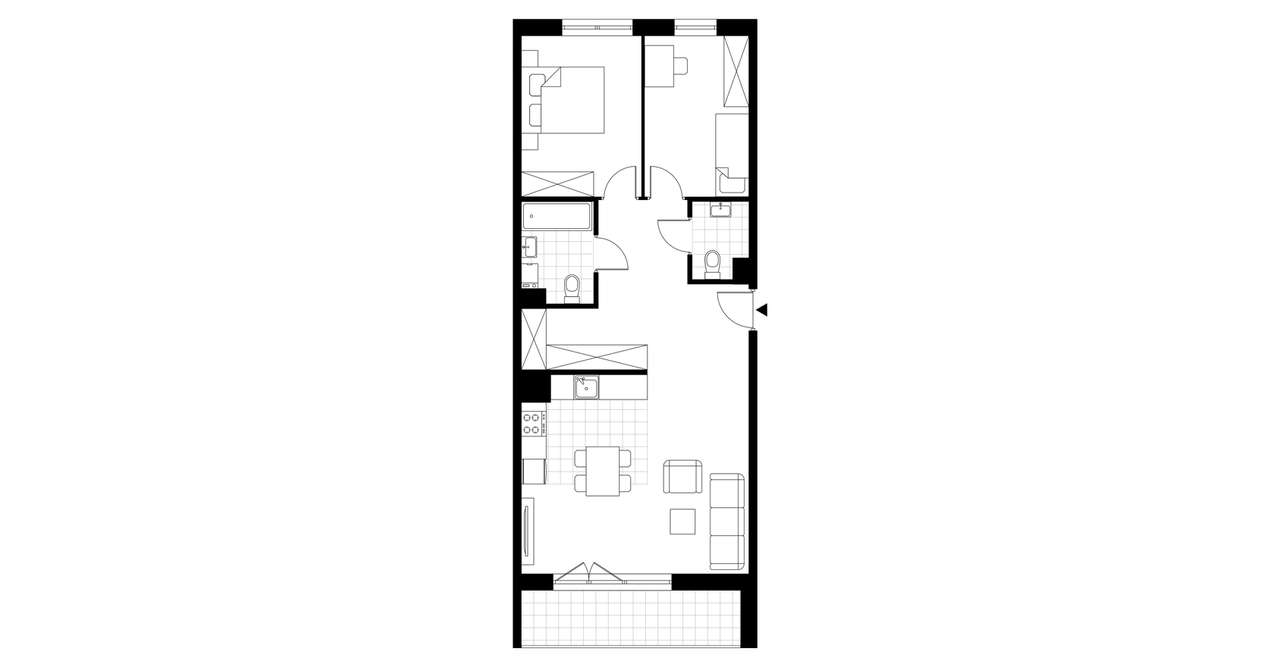 3-pokojowe mieszkanie 71m2 + loggia Bez Prowizji - Pełny obrazek: 3/8
