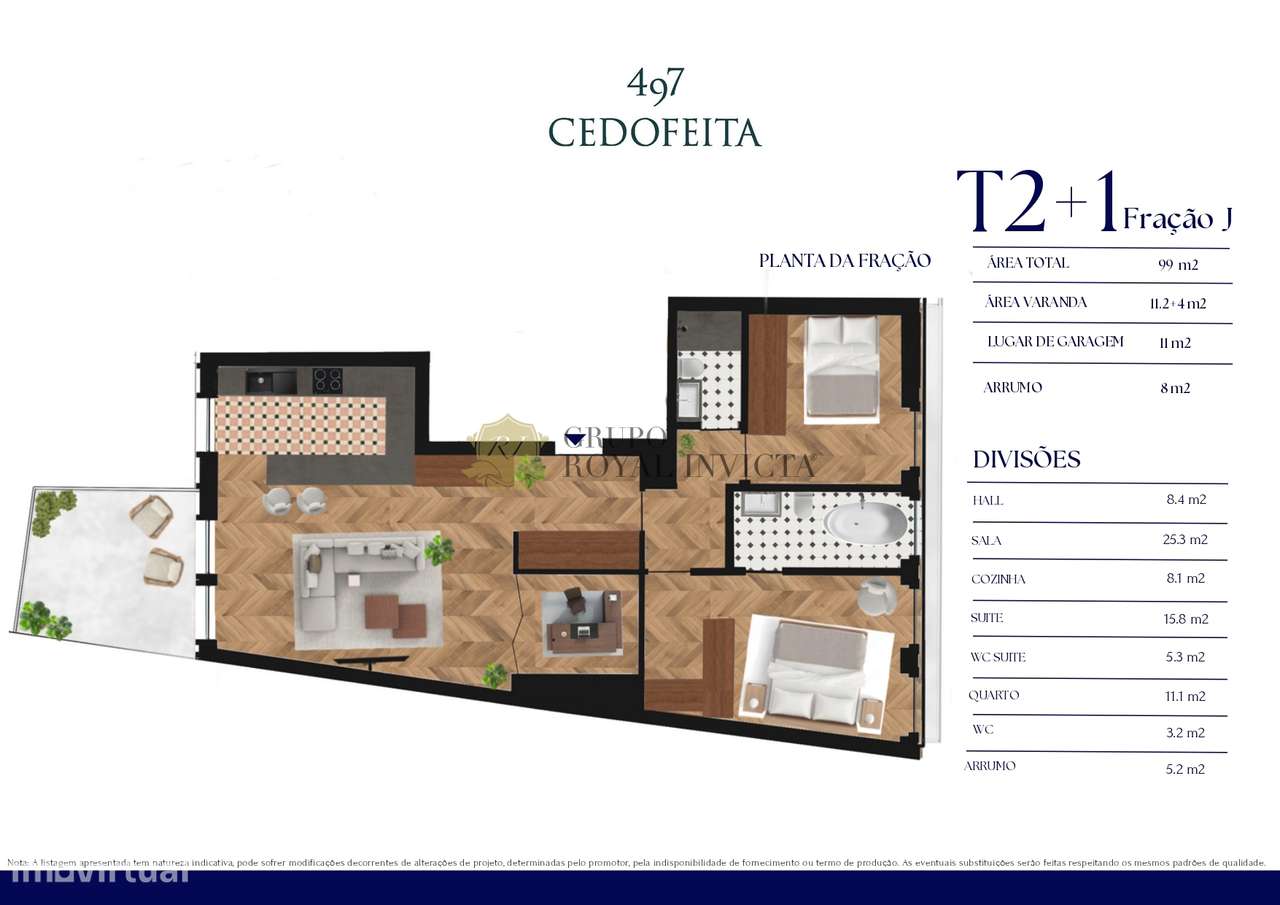 T2+1 Novo com Varandas, Garagem e Arrumos no Coração do Porto | Cedofe-10