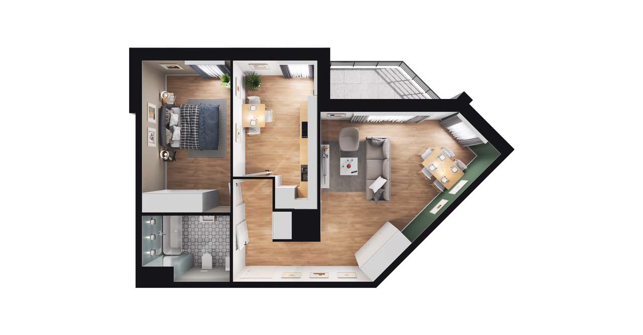 Sky Trust etap I​I | mieszkanie 2-pok. | M84 - Pełny obrazek: 4/10