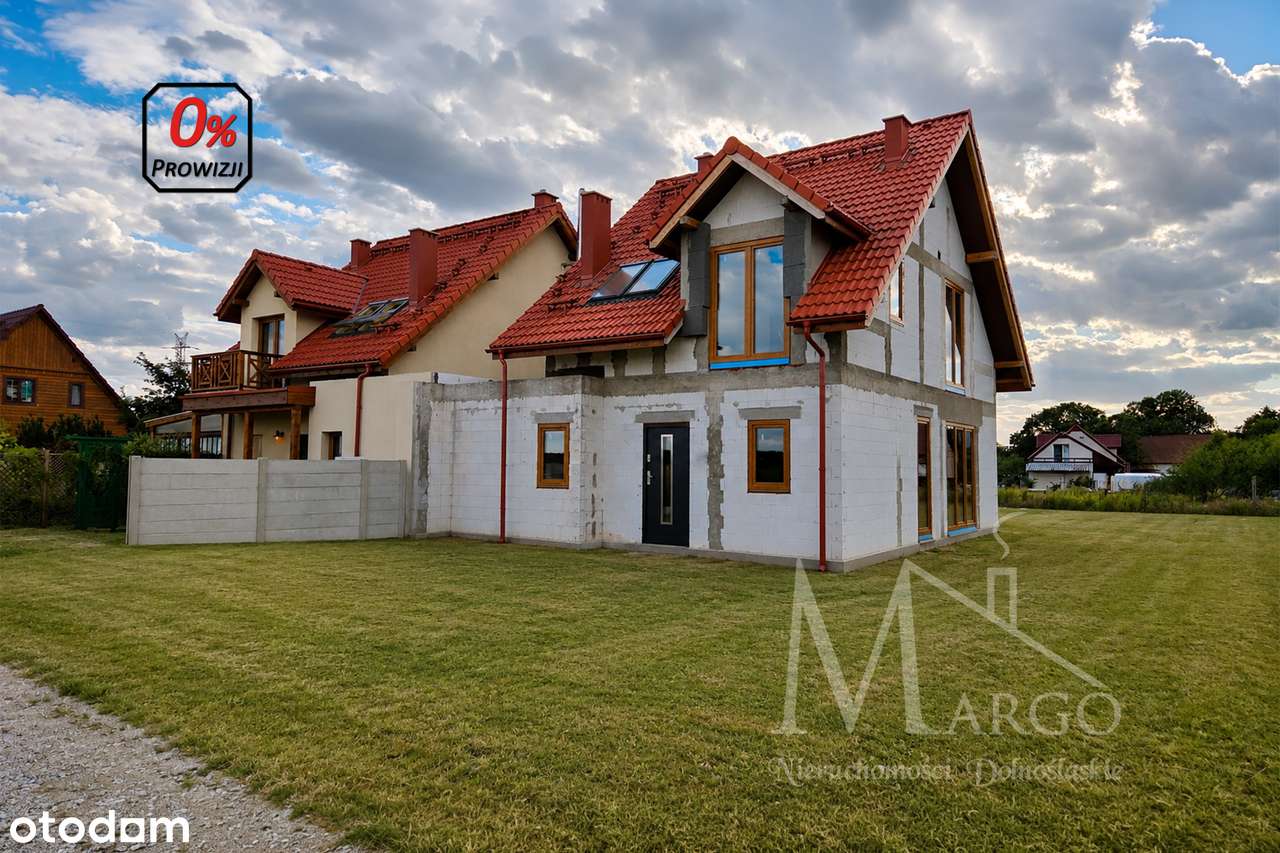 Bliźniak do wykończenia, duża działka, spokojna okolica 0%prowizji