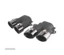 PONTEIRAS DE ESCAPE PARA MERCEDES W205 C205 14- LOOK C43 PRETAS BRILHANTES - 8