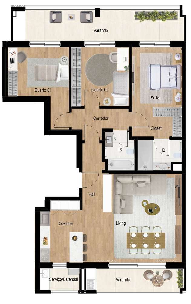 Excelente Apartamento T2 Duplex com amplo terraço-11