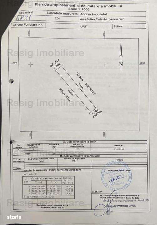 Teren intravilan 704 mp in zona Buftea, comision 0% - Imagine principală: 4/4