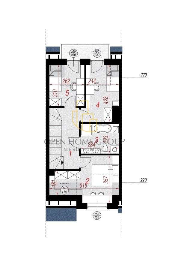 5 pok./ parking / pompa ciepła / ogródek / strych - Pełny obrazek: 5/9