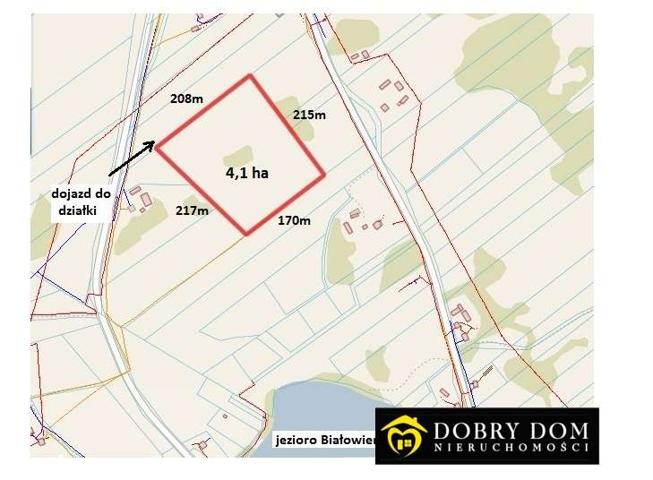 Piękna działka rolna 4,1 ha nad jeziorem-gmina Giby-2