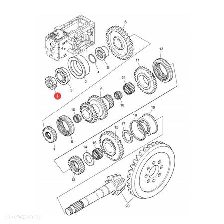 Nakrętka wałka atakującego Massey Ferguson 4205521M1 Oryginał - 4