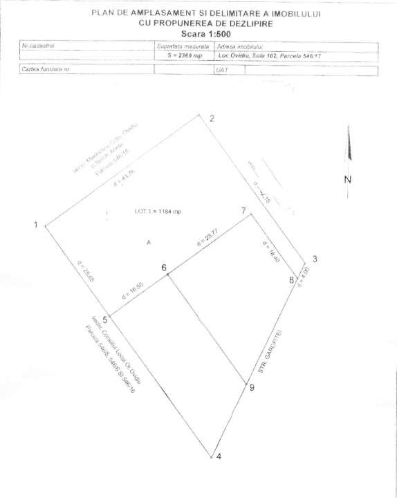 Teren Intravilan de constructii | 1184 mp | Ovidiu | Academia Hagi - Imagine principală: 2/3