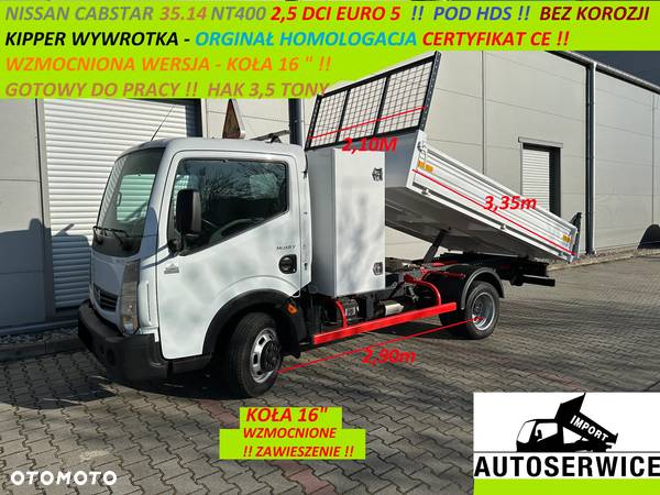 Nissan Cabstar NT400 35.14 2,5 DCI EURO 5 Kipper Wywrotka Pod HDS !! KOŁA 16 - 1