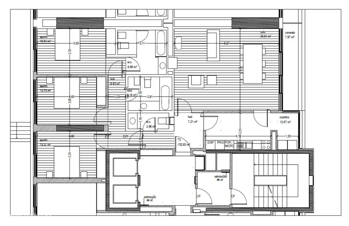 Apartamento T3 no Bessa com Varanda e Garagem box-34
