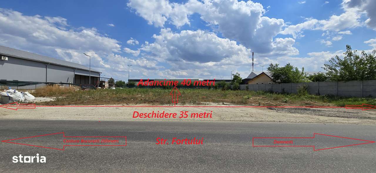 Teren Domnesti str. Fortului centura Bucuresti 1400mp - 115000Euro - Imagine principală: 2/4