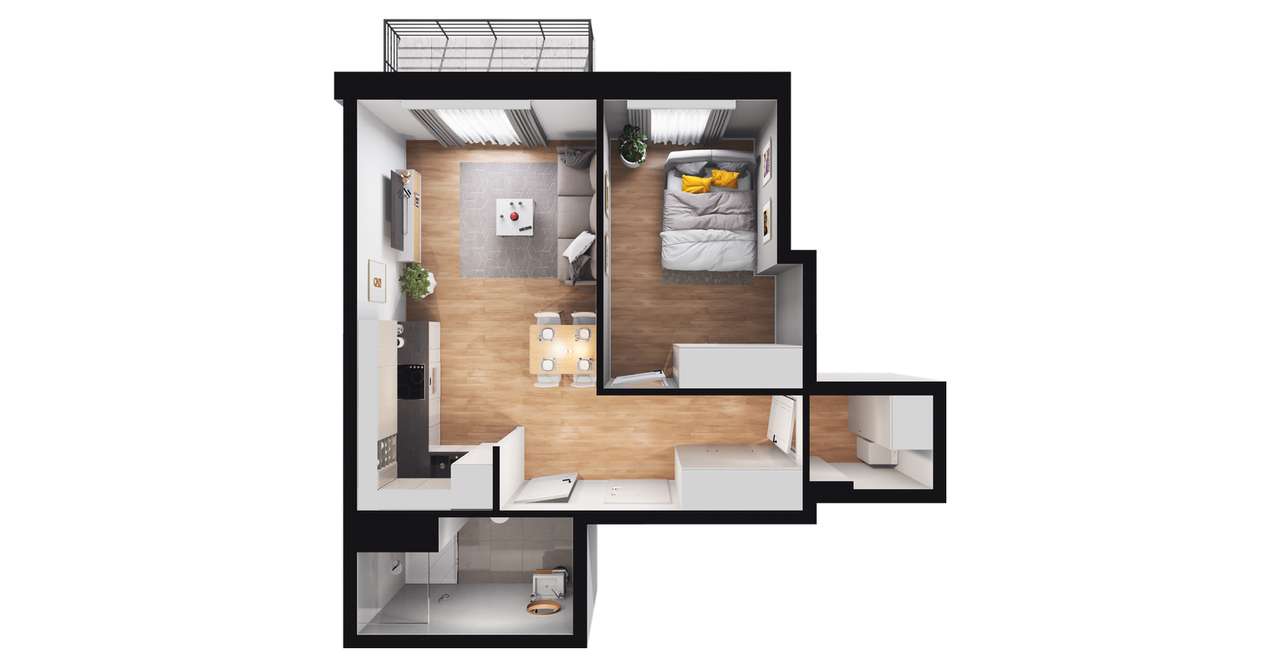 ul. Powstańców | mieszkanie 2-pok. | E 32 - Pełny obrazek: 3/8