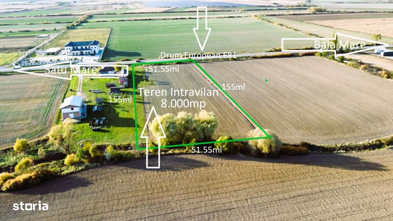 Teren intravilan - 8.000 mp in Botiz | Acces din Drum European-4