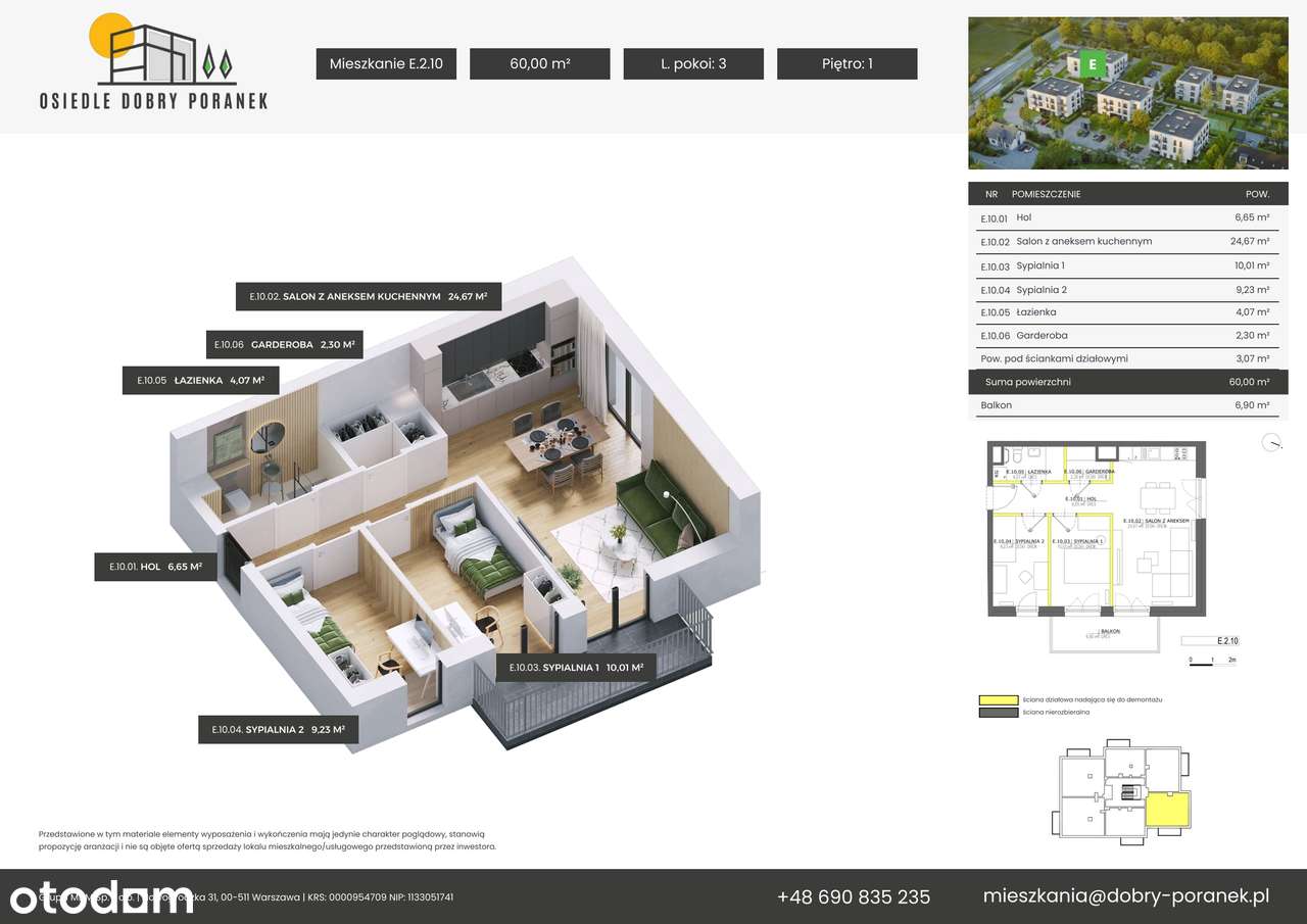 Dobry Poranek | mieszkanie 3-pok. | E.2.10 - Pełny obrazek: 2/16