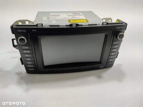 FABRYCZNE RADIO NAWIGACJA TOYOTA AURIS I E15 86120-12F10 2009-2012 LIFT - 2