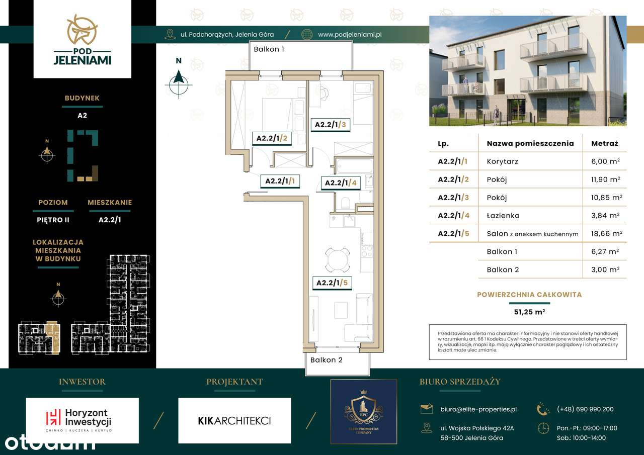 Pod Jeleniami | mieszkanie 3-pok. | A2.2/1 - Pełny obrazek: 2/9