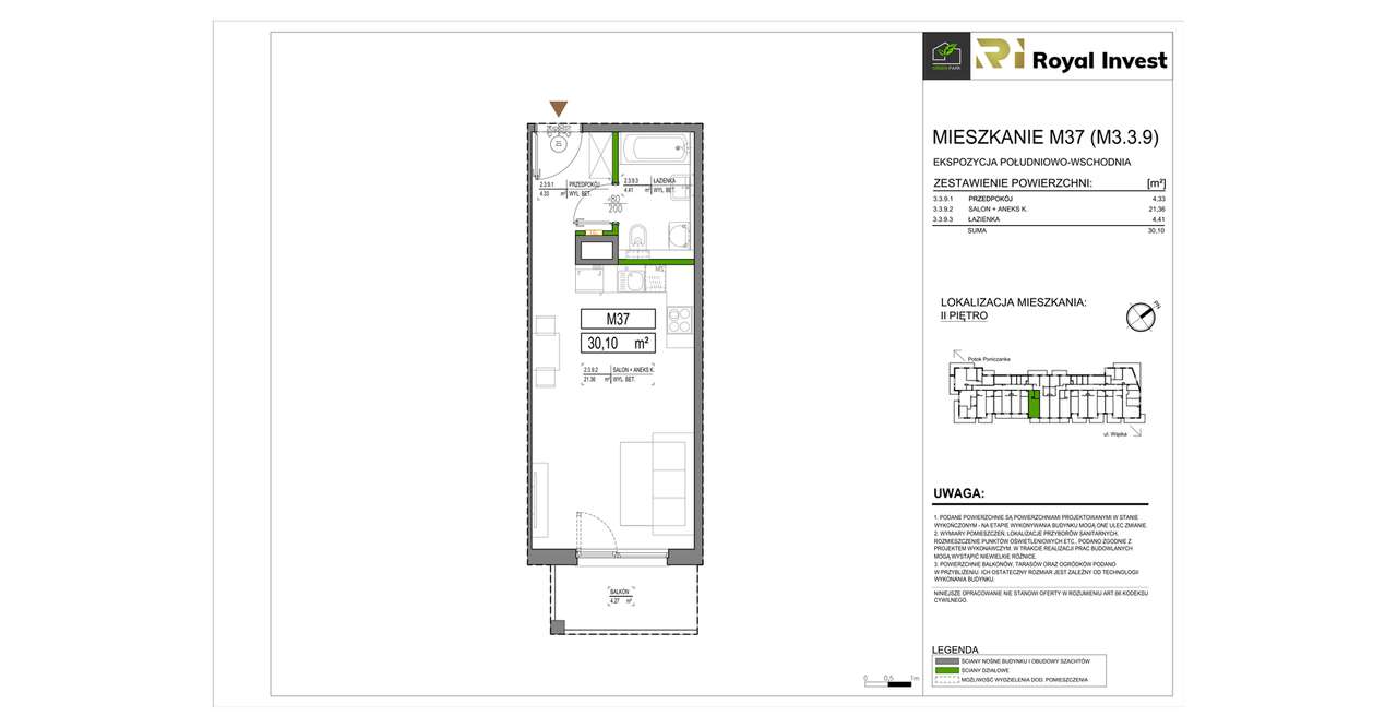 Green Park  | mieszkanie 1-pok. | B37 - Pełny obrazek: 3/8
