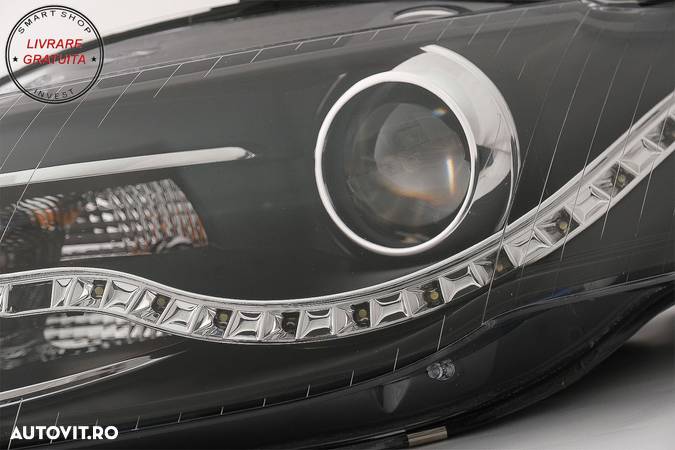 Faruri LED DRL Audi A4 B7 (11.2004-03.2008) DAYLIGHT Negru- livrare gratuita - 9