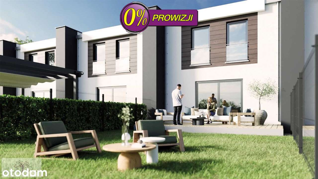 Skrajny segment 112m2 z ogrodem 500m2 - przy lesi