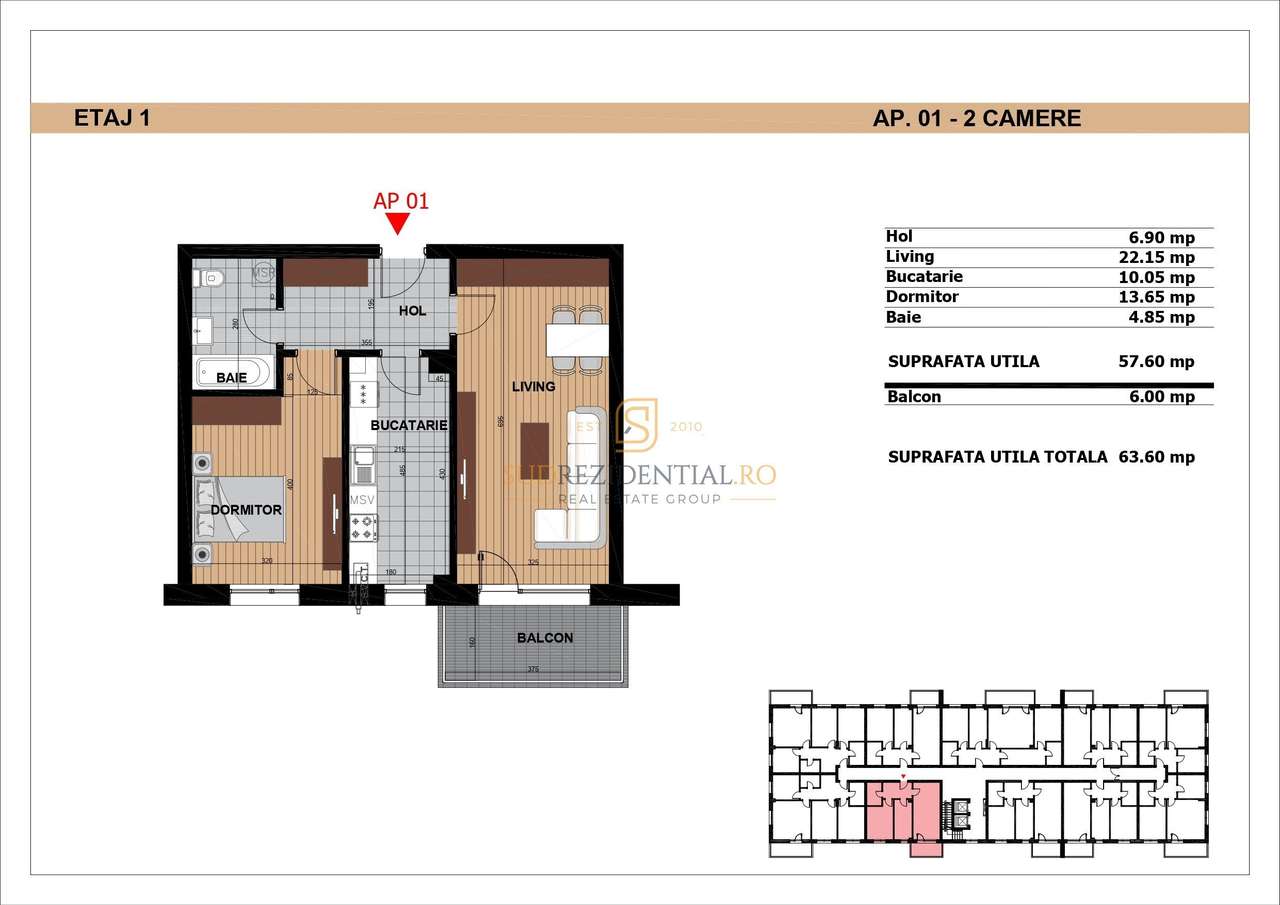 Apartament 2 camere, decomandat, zona excelenta, acces la metrou,S4 - Imagine principală: 5/20