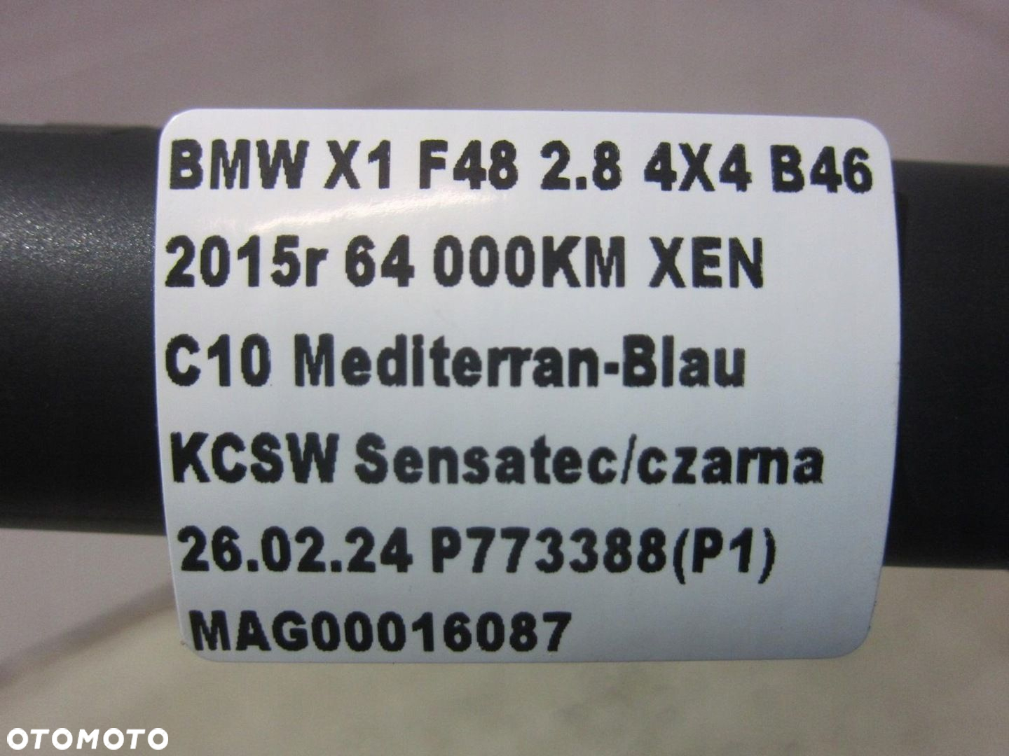 BMW X1 F48 SIŁOWNIK ELEKTR KLAPY BAGAŻNIKA TELESKOP 51247350837 7350837 - 9