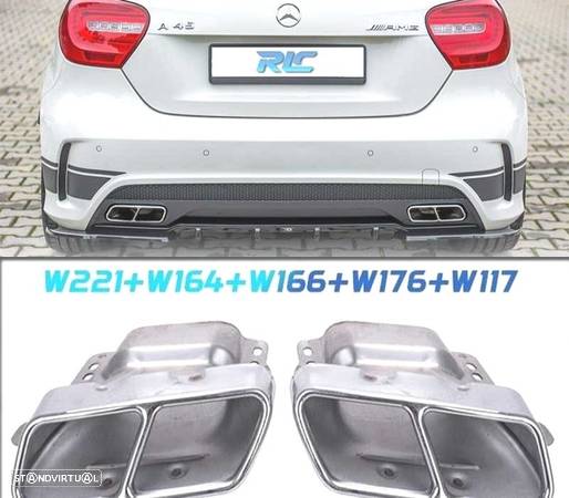 PONTEIRAS DE ESCAPE PARA MERCEDES LOOK AMG A45 LOOK AMG - 1