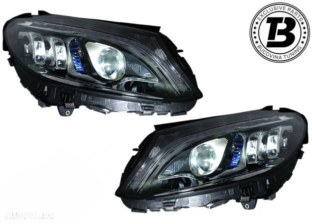 Faruri FULL Multibeam LED compatibile cu Mercedes C Class W205 - 7