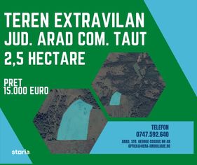 Teren extravilan Jud. Arad, Com. Taut 2,5 hectare