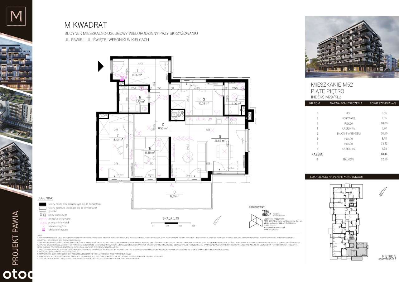 Mieszkanie M52, 84,44m2 Projekt Pawia Kielce-16