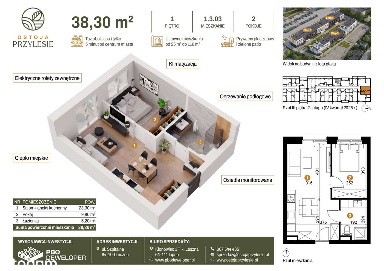 Ostoja Przylesie | mieszkanie 2-pok. | 1_3_03 - Pełny obrazek: 2/9
