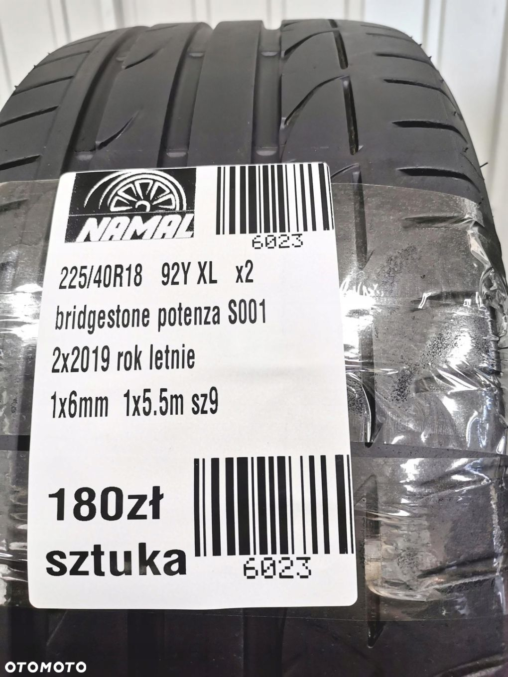 225/40R18 bridgestone 2019 opony letnie 6mm 6023 - 9