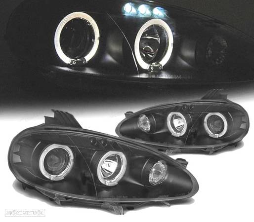 FARÓIS PARA MAZDA MX5 01-05 ANGEL EYES PRETO - 1