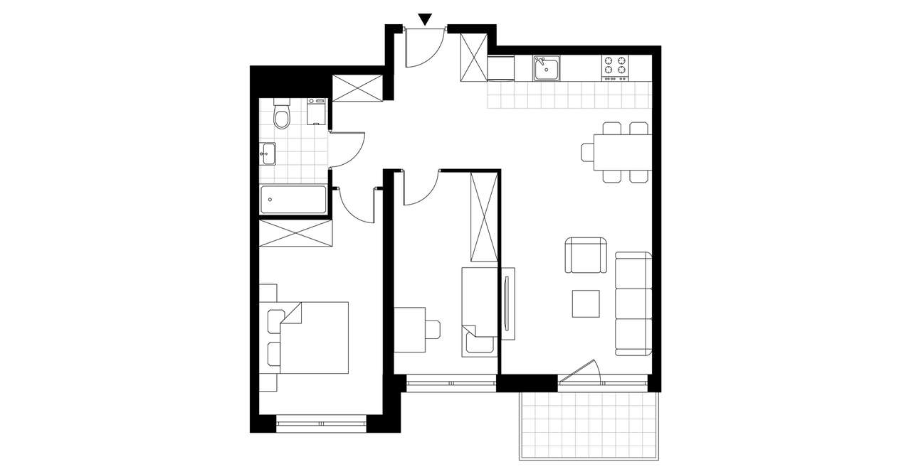 3-pokojowe mieszkanie 61m2 + balkon Bezpośrednio - Pełny obrazek: 3/8