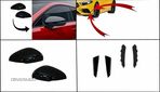 Kit Ornamente bara fata flapsuri si Capace Oglinzi A35 Design Negru T - 1