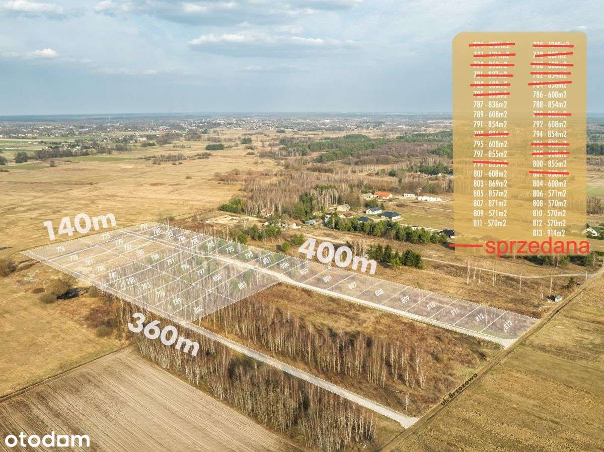 Działka budowlana w spokojnej okolicy, 10min do S2-2