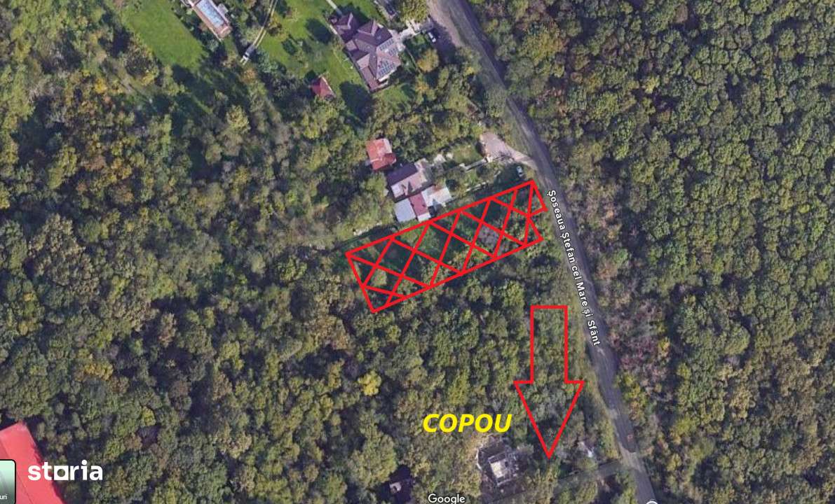 Copou - Teren intravilan 1853 mp PUZ in lucru 3 locuinte - Imagine principală: 1/3