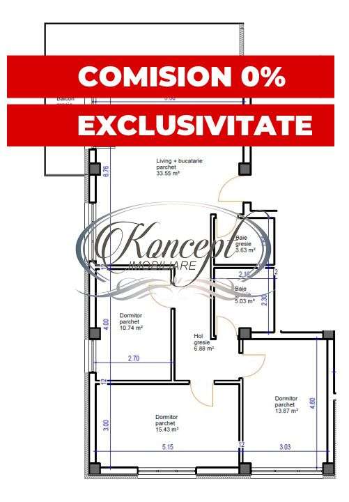 Penthouse pe str. Sub Cetate, TVA si finisaje incluse in pret - Imagine principală: 2/8