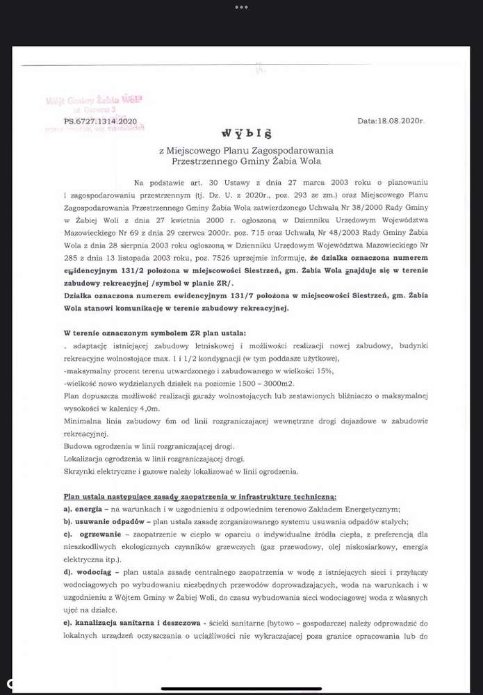 Piękna działka w otulinie leśnej z prawem doBudowy - Pełny obrazek: 5/7