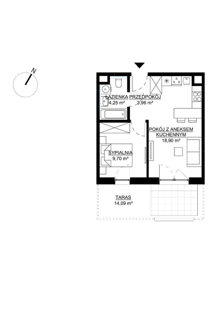 K​W͏A​D​R͏A​T I​I  | mieszkanie 2-pok. | M57 - Pełny obrazek: 3/7