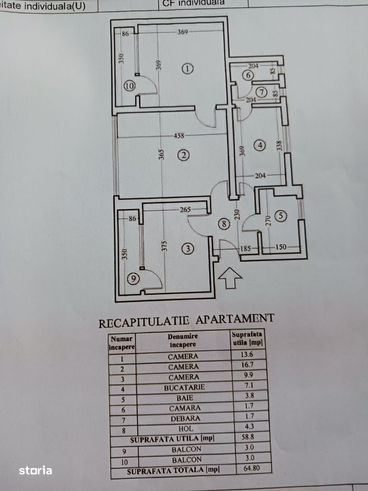 Vanzare apartament trei camere imobil 1963 Sala Palatului Cismigiu-2
